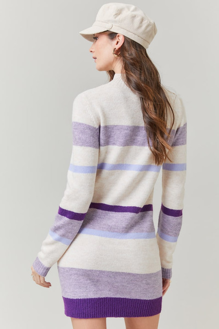 Jeanne Striped Sweater Mini Dress