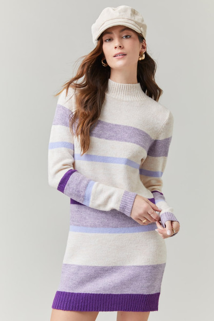 Jeanne Striped Sweater Mini Dress