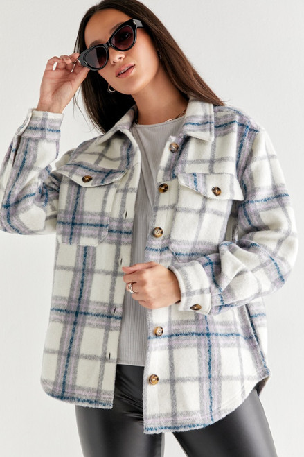 Haylee Front Pocket Plaid Shacket