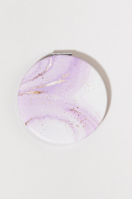 Marble Glitter Compact Mirror