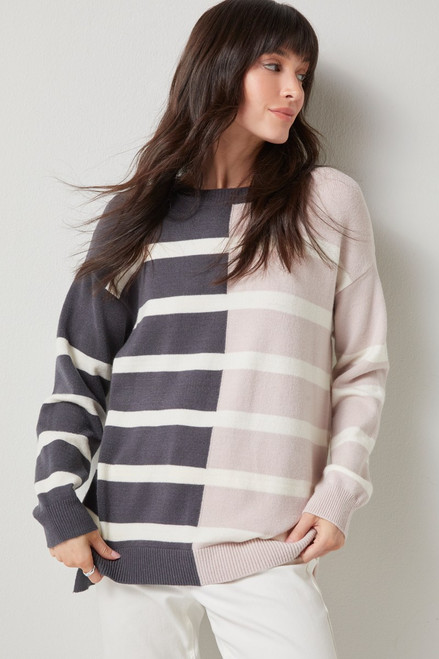 Sophie Striped Colorblock Pullover