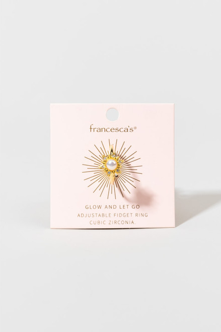 Bernadette Pearl Sun Fidget Ring