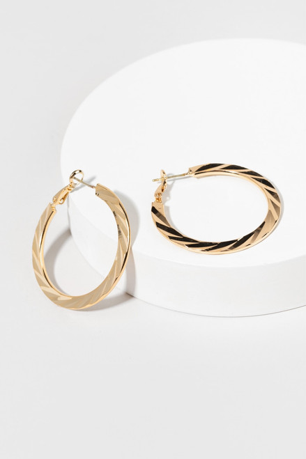 Dione Wide Knife Cut Hoops