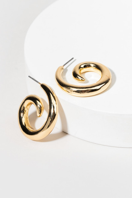 Lorena Swirl Hoop Earrings