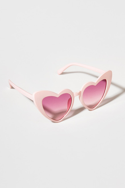 Nellie Heart Shaped Pink Glasses