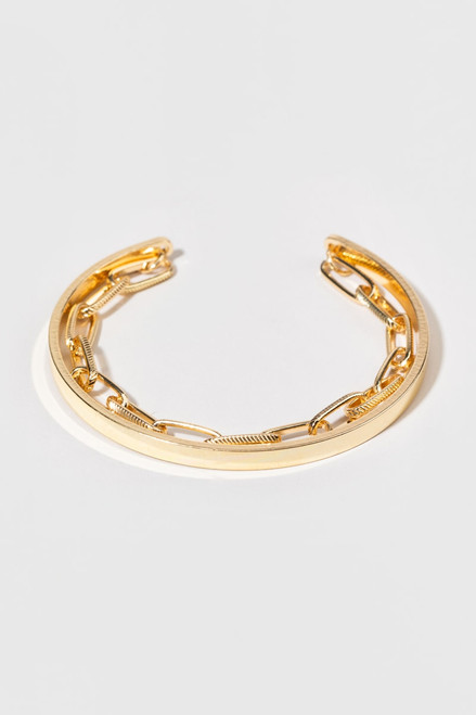 Ruth Golden Chain Cuff Bracelet