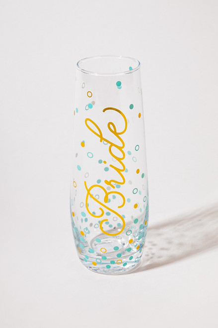 Bride Blue And Gold Glass