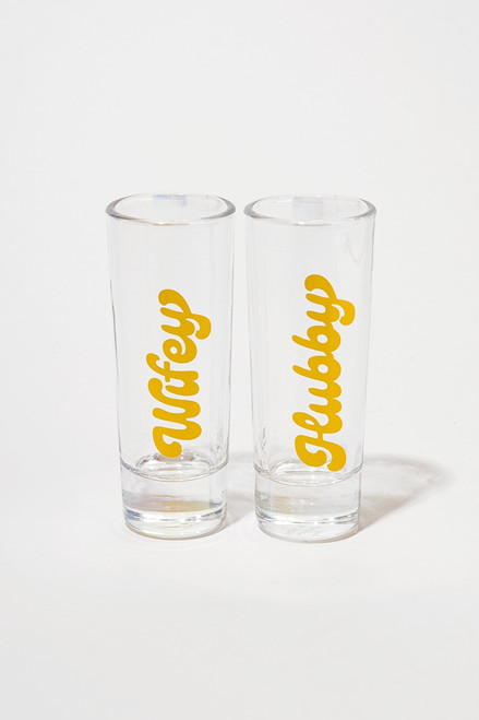 Wifey Hubby Shot Glass Set