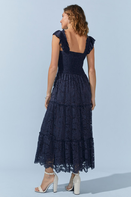 Vickie Lace Tiered Maxi Dress