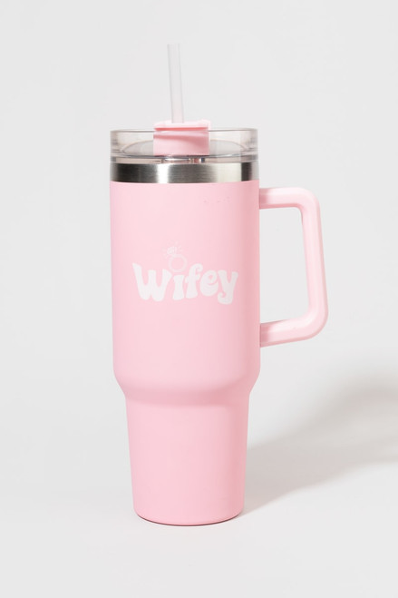 Wifey Pink Tumbler Drink Container