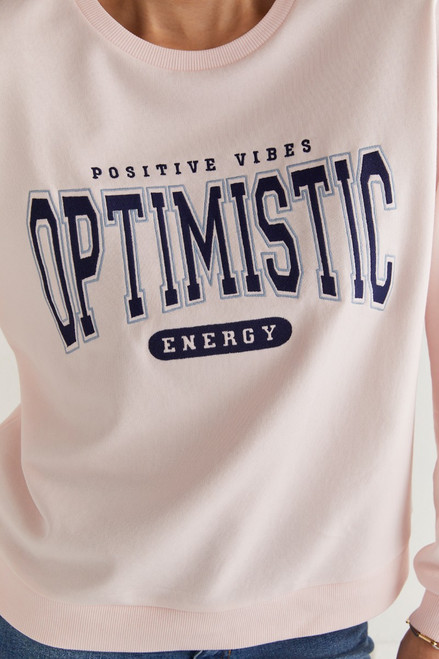 Optimistic Energy Embroidered Sweatshirt