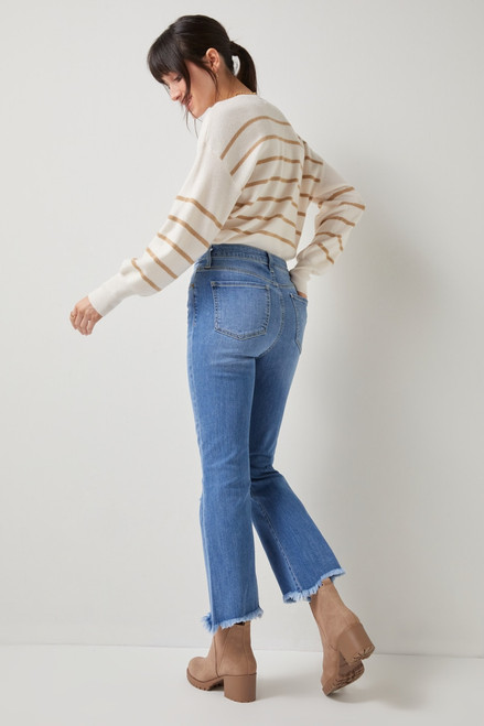 Lilly High Rise Distressed Crop Jeans