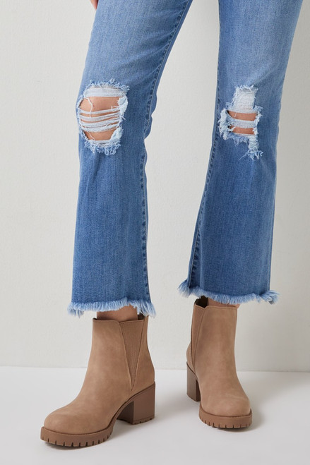 Lilly High Rise Distressed Crop Jeans