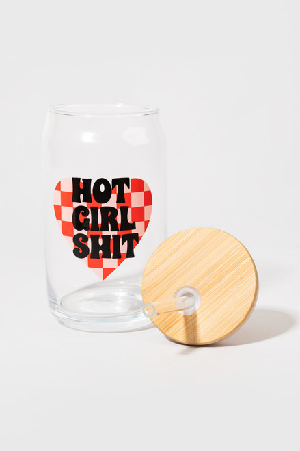Hot Girl Shit Glass Jar With Lid