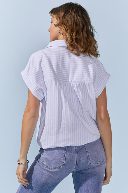 Ally Tie Front Button Down Top