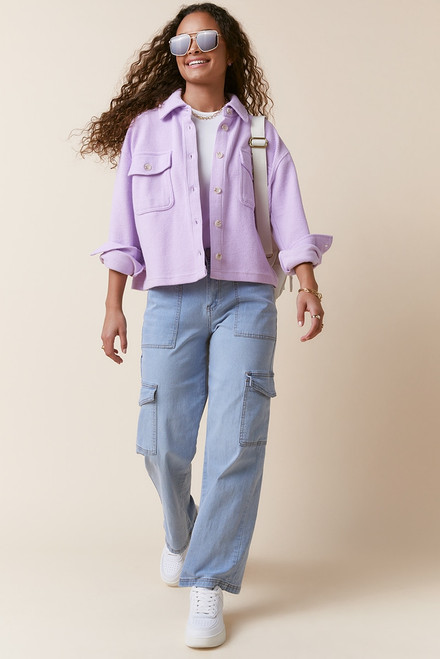 Kiley Corduroy Cropped Shacket