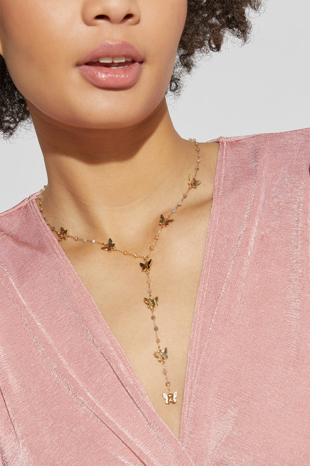 Jayla Rosary Butterfly Y- Necklace