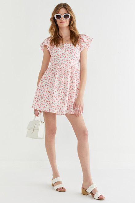 Lorin Floral Bow Back Mini Dress