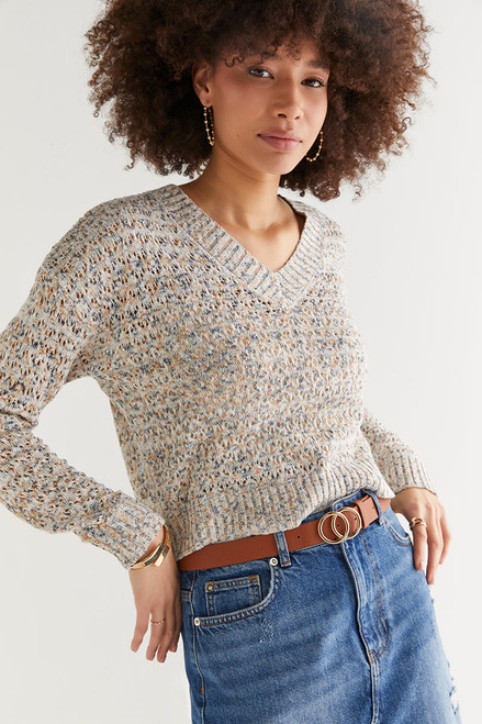 Kristin Yarn Knit Pullover Sweater