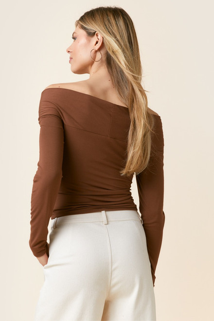 Tracy Front Twist Long Sleeve Top