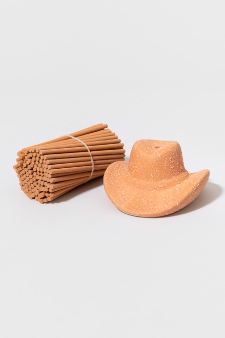 Paddywax Terracotta Ceramic Cowboy Hat Incense Holder