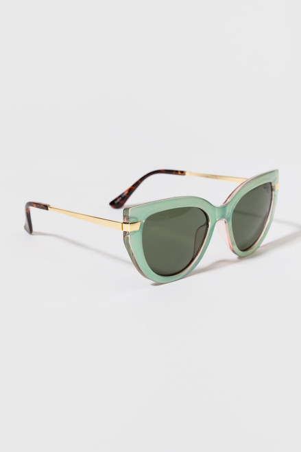 Alma Aqua Cat Eye Sunglasses