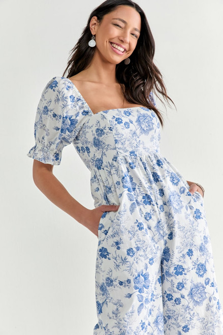 Stacia Postcard Print Jumpsuit