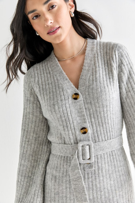 Andrea Belted Sweater Dress