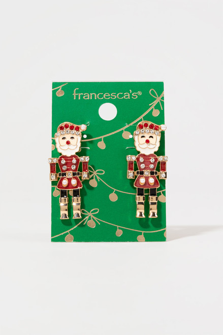 Nutcracker Santa Drop Earrings