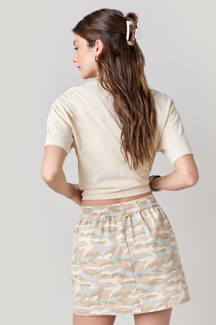 Shanon Washed Out Camo Mini Skirt