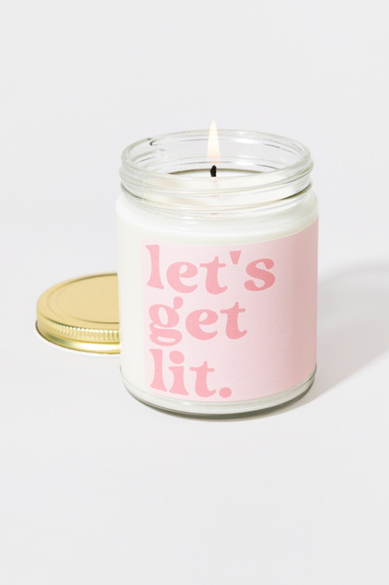 Lets Get Lit Candle Jar