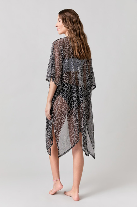 Kristi Floral Embroidered Mesh Cover Up