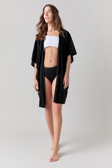 Yvette Curved Hem Solid Cover Up