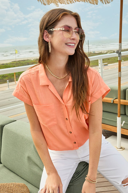 Judith Boxy Button Down Shirt