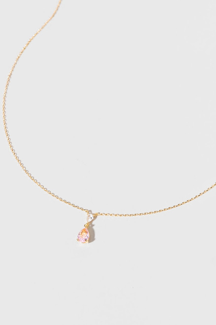 Janine Crystal Drop Pendant Necklace