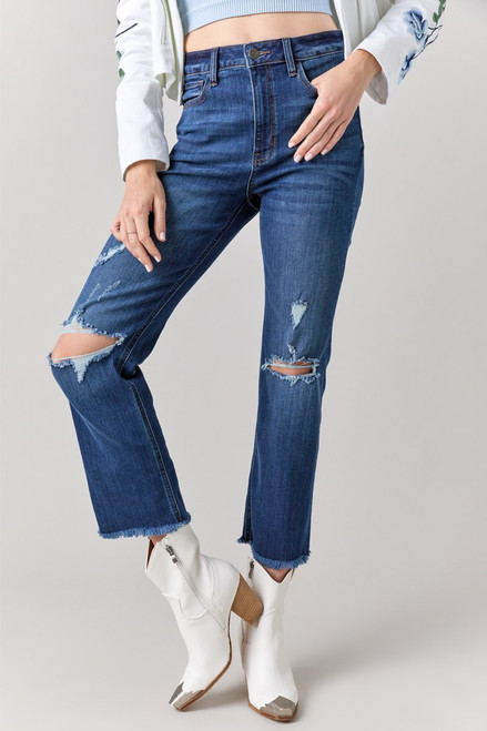 Michaela Kick Crop Jeans