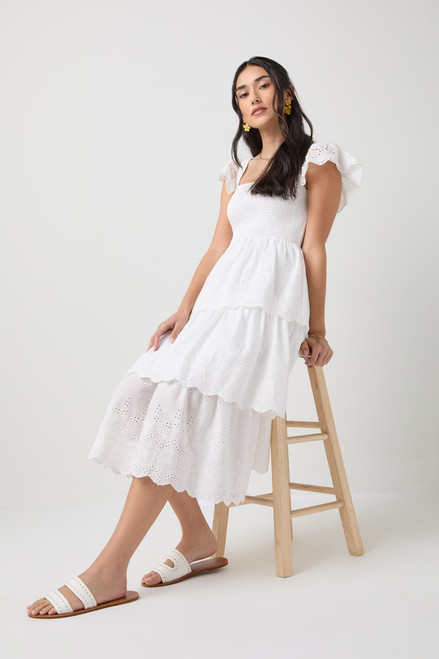 Andrea Flutter Midi Dress