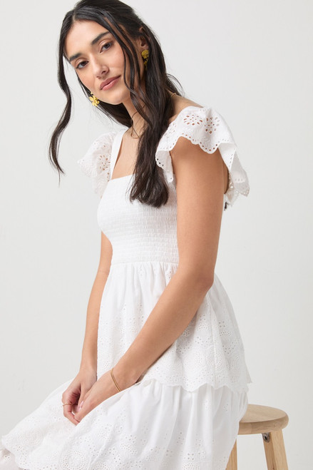 Andrea Flutter Midi Dress