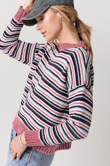 Veronica Multi Stripe Pullover