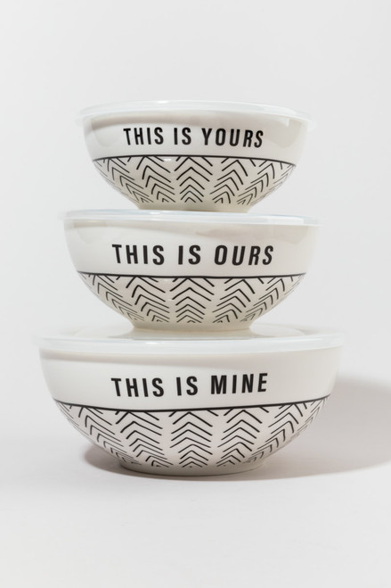 Yours Ours Mine Cereal Bowls Set