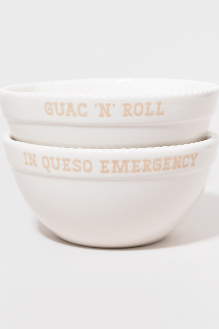 Queso And Guac Ceramic Bowl Set