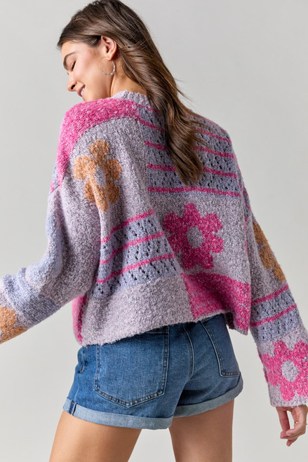 Debi Mixed Pattern Pullover