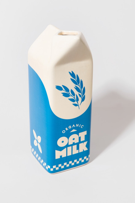 Oat Milk Carton Shape Vase