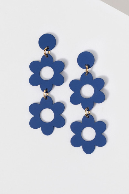 Aida Epoxy Flower Drop Earrings