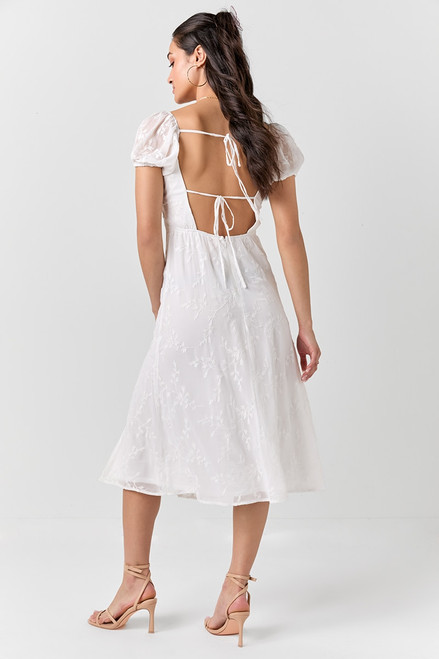 Eleanore Lace Overlay Midi Dress