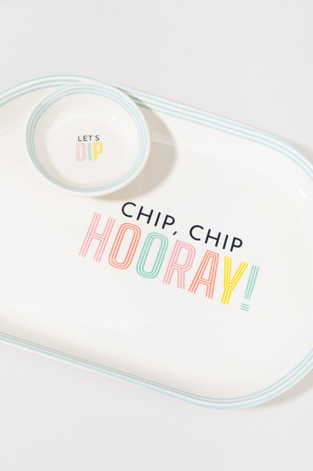 Chip Chip Hooray Ceramic Platter And Bowl