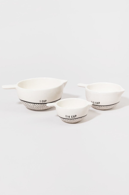 Dotted Ceramic Measuring Cups
