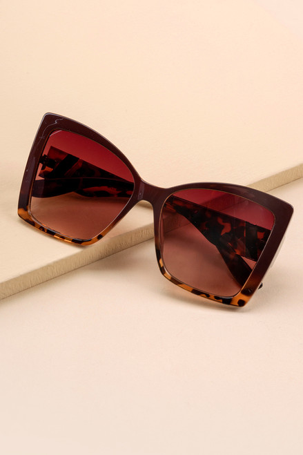 Shea Oversized Angular Square Sunglasses