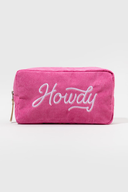 Howdy Corduroy Cosmetic Bag