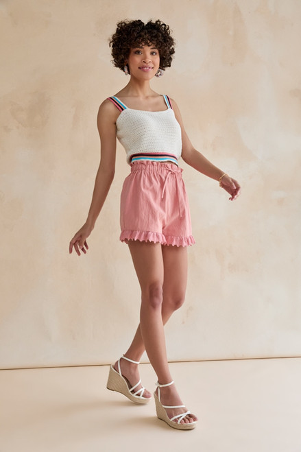 Kenya Eyelet Trim Soft Shorts